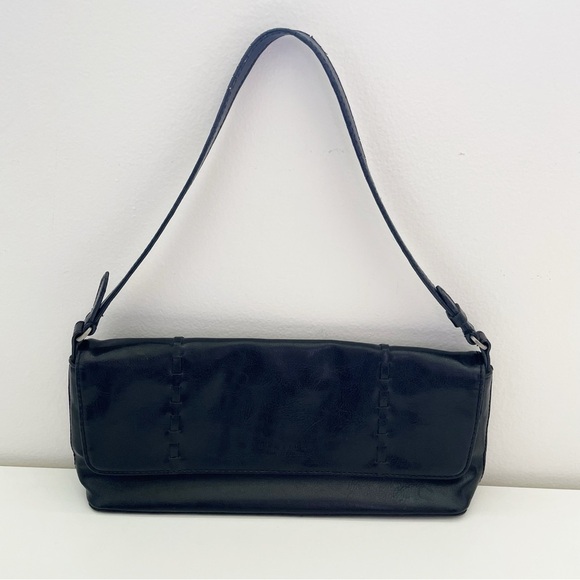 Vintage retro y2k baguette bag purse shoulder bag faux leather 90s rectangle - Picture 2 of 15